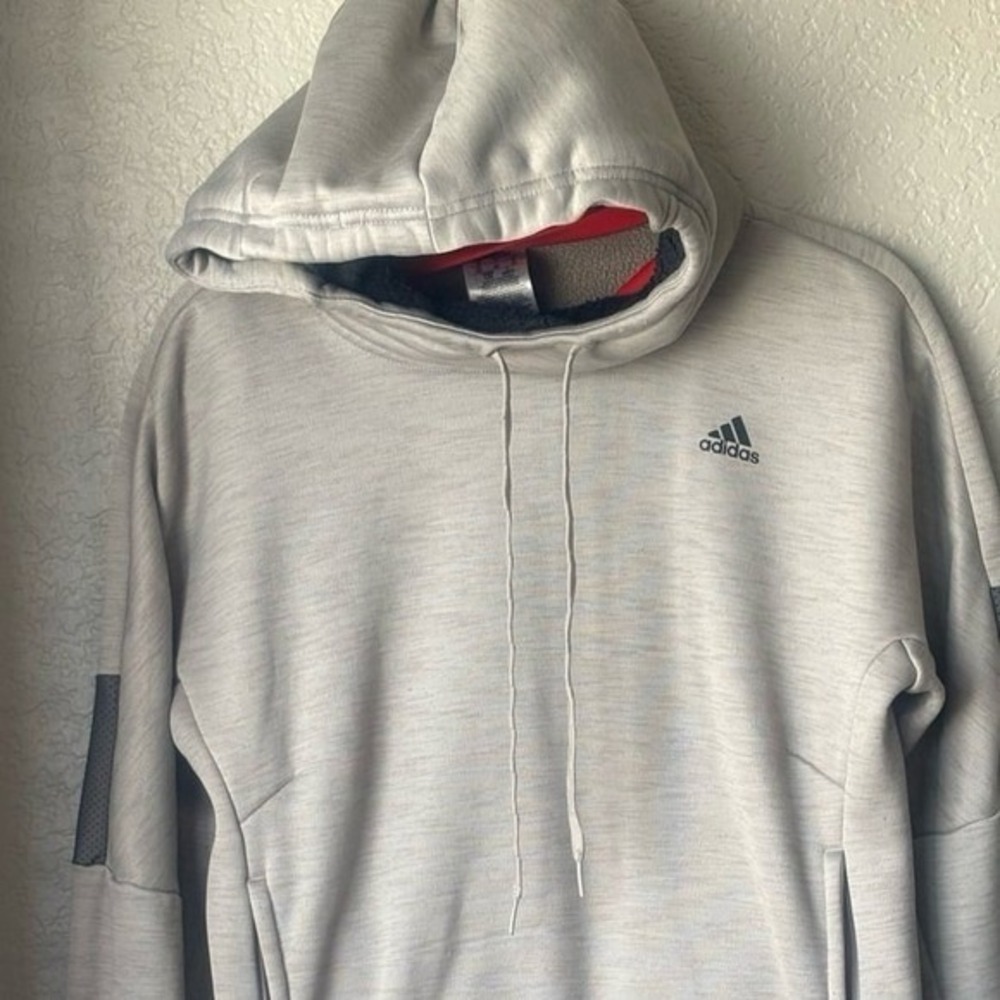 Adidas Climaheat Grey With Orange Hoodie Size Large - Picture 3 of 11